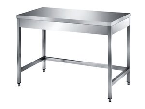 PREMIUM Arbeitstisch Edelstahl, verschwei�t, ohne Grundboden, ohne Aufkantung, BTH 600 x 700 x 850 mm