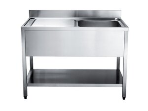 Edelstahl Sp�ltisch PREMIUM, 1 Becken rechts,...