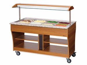 Bartscher Buffetwagen, warm, 4x 1/1GN, BTH 1490 x 880 x 1370 mm