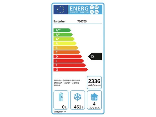 Bartscher Edelstahl Tiefkhlschrank 2/1 GN 700L Umluftkhlung BTH 655 x 855 x 2050 mm