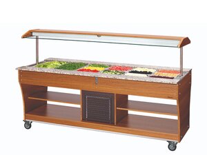 Salatbar Buffetwagen kalt, auf Rollen, Kapazitt 6x GN...