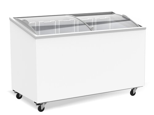 Tiefkühltruhe mit Glasschiebedeckel, Inhalt 276 Liter, statische Kühlung, BTH 1035 x 675 x 830 mm