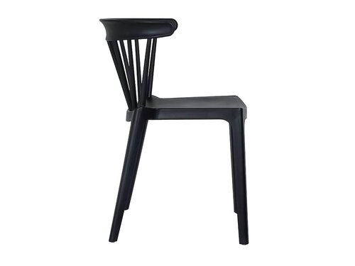 BEST Stapelstuhl Windson Schwarz, Polypropylen, Sitzh�he 450mm, BTH 540 x 530 x 750 mm