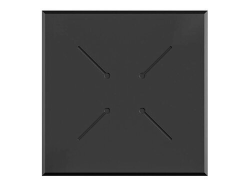Bistrotisch X Cross niedrig alu, Aluminium, quadratische Tischplatte, HPL-Oberflche, schwarz, BTH 700 x 700 x 740 mm