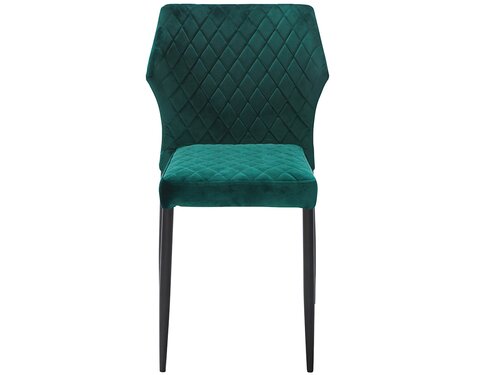 FEROS Restaurantstuhl Louis Velour Gr�n, gepolstert, feuerhemmend, BTH 490 x 575 x 815 mm