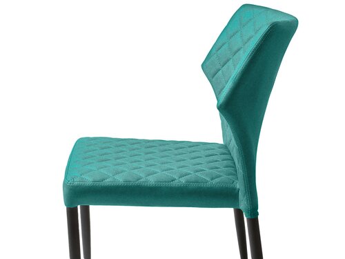 FEROS Restaurantstuhl Louis Velour Gr�n, gepolstert, feuerhemmend, BTH 490 x 575 x 815 mm