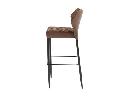 FEROS Barhocker Louis Cognac, Kunstleder, gepolstert, feuerhemmend, BTH 500 x 470 x 1050 mm