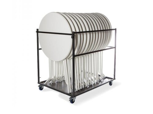 FEROS Gro�er Stehtisch Transportwagen f�r Berlin, Londen oder Amsterdam Stehtische, Stahl, Hammerite, BTH 1270 x 970 x 1200 mm