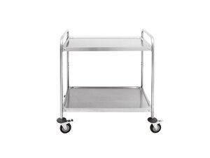 Servierwagen, Edelstahl Aisi 201 - Materialstrke 0,8 mm, leise zu rollen, BTH 1000 x 500 x 940 mm