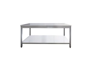 Arbeitstisch, aus Edelstahl, stabile Konstuktion mit Ecken, h�henverstellbare F��e, BTH 600 x 700 x 850 mm