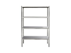 Regal, Aus Edelstahl, 4 verstrkte Regalbden, BTH 800 x...