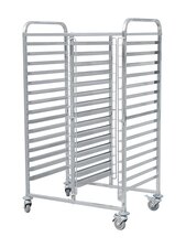 Tablettwagen, f�r 30x GN 1/1, 2 Reihen, 4 Rollen mit 2...