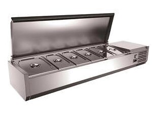 K�hlaufsatzvitrine, Innen- und Au�enmaterial: Edelstahl,...