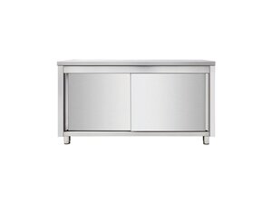 Arbeitsschrank , Edelstahl Aisi 201, Ein Zwischenboden, BTH 1200 x 600 x 850 mm