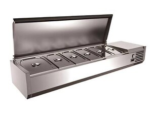 Khlaufsatzvitrine, Innen- und Auenmaterial: Edelstahl,...