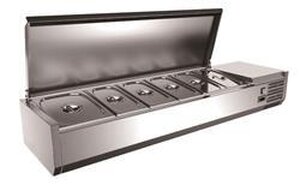 Khlaufsatzvitrine, Innen- und Auenmaterial: Edelstahl,...