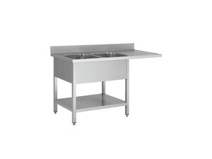 Splcenter, Becken u. Abstellflche aus Edelstahl, BTH...