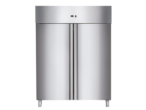 Edelstahl Kühlschrank mit 2 Türen, GN 2/1, Inhalt 1333 Liter