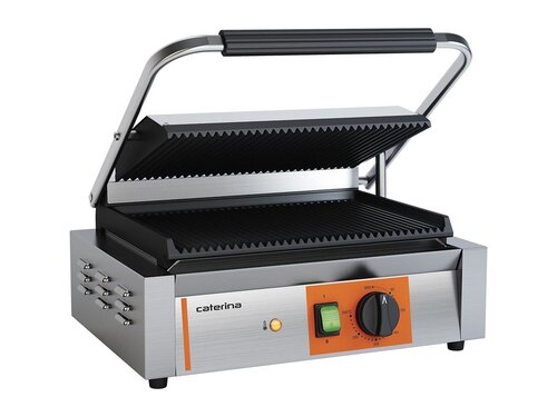CATERINA Paninigrill Kontaktgrill, oben + unten gerillt, 2,2 kW, BTH 430 x 360 x 200 mm