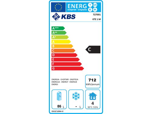 KBS KTE 1 M K�hltisch, 1 T�ren, 86 Liter, sockelbauf�hig, BTH 950 x 660 x 710 mm