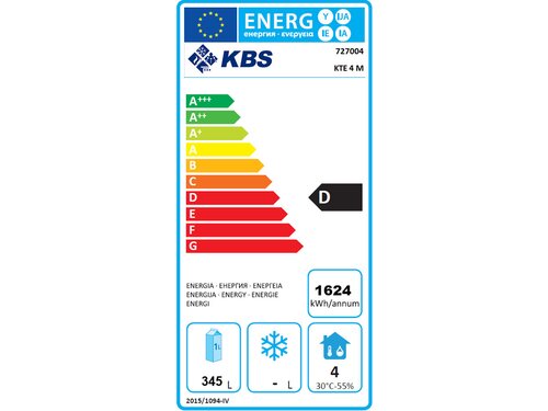 KBS KTE 4 M K�hltisch, 4 T�ren, 345 Liter, sockelbauf�hig, BTH 2270 x 660 x 710 mm