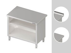 Arbeitsschrank PROFI Edelstahl offen mit Grund- und...