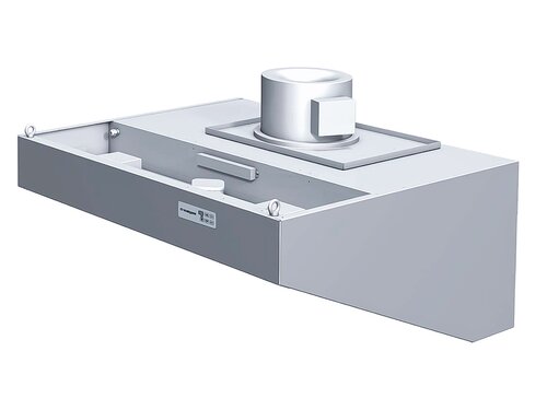 Wandhaube Expert Line komplett mit Rohrventilator, Regler und Filter, BTH 1000 x 1000 x 450 mm