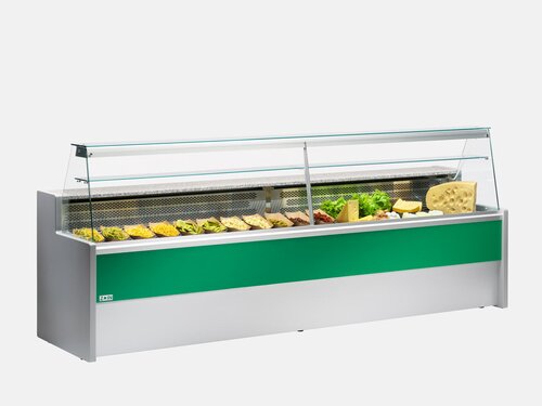 K�hltheke Tibet 250, gerade Frontverglasung, statische K�hlung, BTH 2500 x 790 x 1220 mm