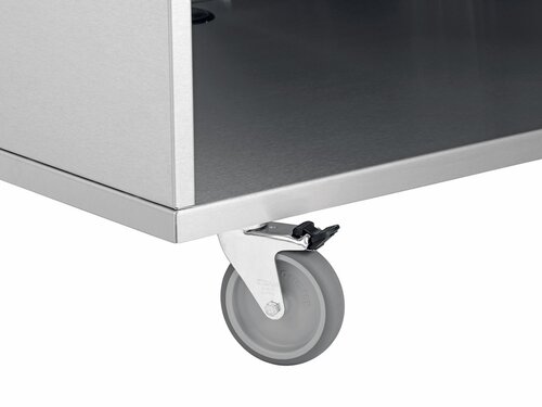 Mobile Theke Snackpoint 200, mit Glasaufsatz, 4 Rollen, BTH 800 x 600 x 1225 mm