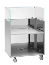 Mobile Theke Snackpoint 200, mit Glasaufsatz, 4 Rollen,...