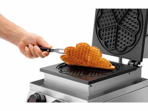 Bartscher MDI 1HW-AL Waffeleisen, f�r 1 Herzwaffel, Platten aus beschichtetem Aluminium, Waffelgr��e � 210 mm