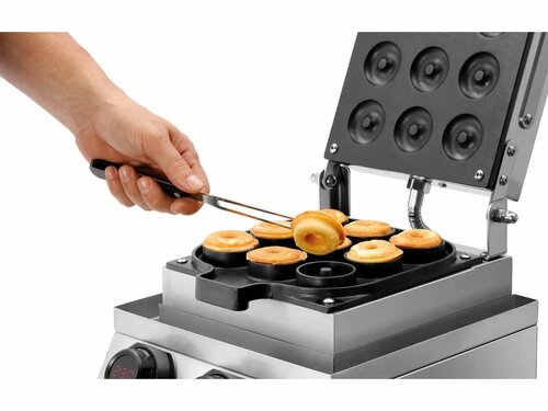 Bartscher MDI Donut 900 Waffeleisen, f�r 9 Donuts, Platten aus beschichtetem Aluminium, Donutgr��e � 50 mm, H 20 mm