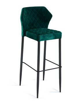 FEROS Barhocker Louis Velour Gr�n, gepolstert, feuerhemmend, BTH 500 x 470 x 1050 mm