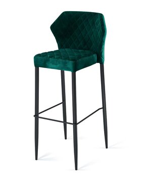 FEROS Barhocker Louis Velour Gr�n, gepolstert, feuerhemmend, BTH 500 x 470 x 1050 mm
