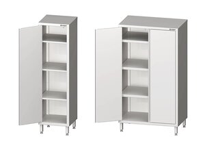 Hochschrank mit Fl�gelt�r, verschwei�t, Bautiefe 500 mm