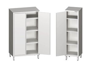 Hochschrank mit Fl�gelt�r, verschwei�t, Bautiefe 700 mm