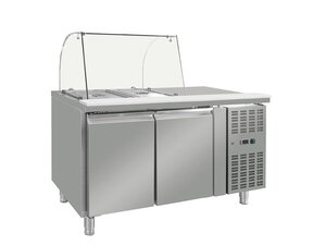 K�hltheke, mit Gebogenem Glassaufsatz, mit Edelstahl...