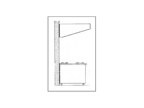 Wandhaube ECO WMR, Motor und Regler, Beleuchtung, Fettablasshahn, BTH 1000 x 900 x 450 mm