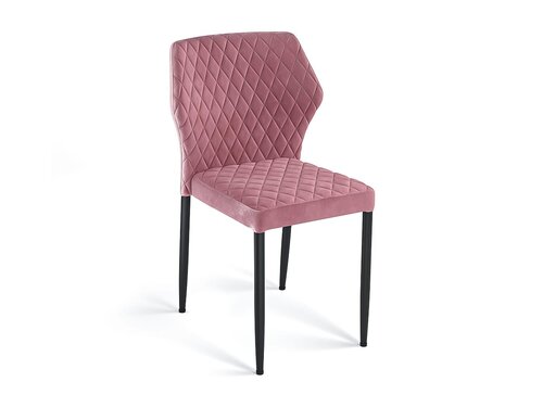 FEROS Restaurantstuhl Louis Velour Pink, gepolstert, feuerhemmend, BTH 490 x 575 x 815 mm