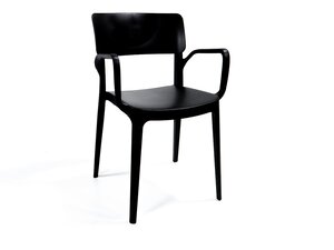 FEROS Stapelstuhl Wing Schwarz, outdoor & indoor, mit...