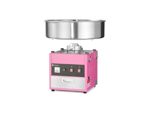 Hendi Zuckerwatte-Maschine mit Edelstahl Sch�ssel, rosa Geh�use, BTH 520 x 520 x 480 mm