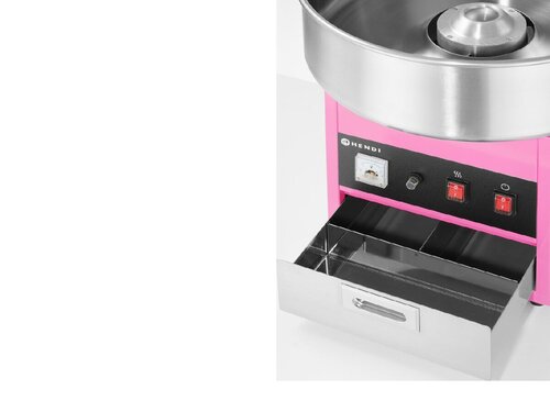 Hendi Zuckerwatte-Maschine mit Edelstahl Sch�ssel, rosa Geh�use, BTH 520 x 520 x 480 mm
