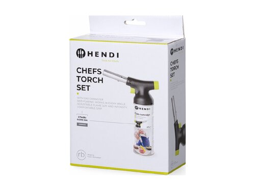 Hendi Cr�me-Br�l�e-Brenner, Set mit Brenner und Kartusche, Flammengr��e 15 bis 150 mm einstellbar