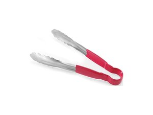 Servierzange HACCP, Edelstahl mit PVC Beschichtung, Rot,...