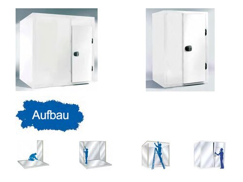K�hlzelle mit Boden Wandst�rke 80 mm 1800x1500x2000 mm (BxTxH)