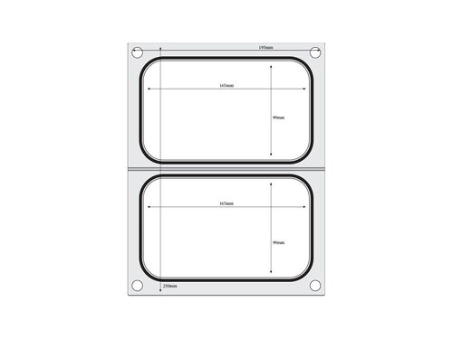 Matrize f�r Hendi Versiegelungsmaschine, zwei Beh�lter 2x...