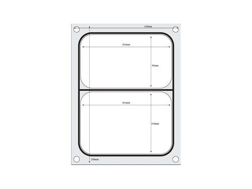 Matrize f�r Hendi Versiegelungsmaschine, zwei Beh�lter 2x...
