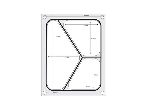 Matrize f�r Hendi Versiegelungsmaschine, dreigeteilt 227...