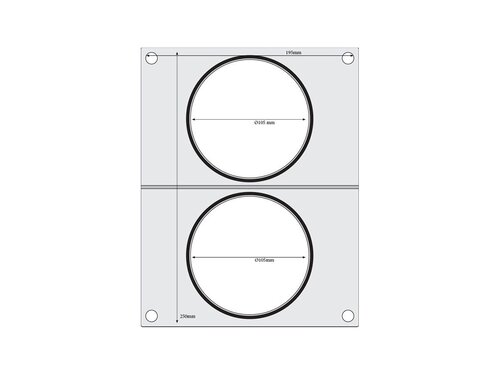 Matrize f�r Hendi Versiegelungsmaschine, 2x rund...