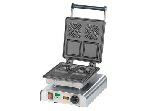 Neumrker Waffeleisen, mit Digitaltimer, fr 2 Waffeln  108 x 108 x 20 mm, 230 V / 2,2 kW